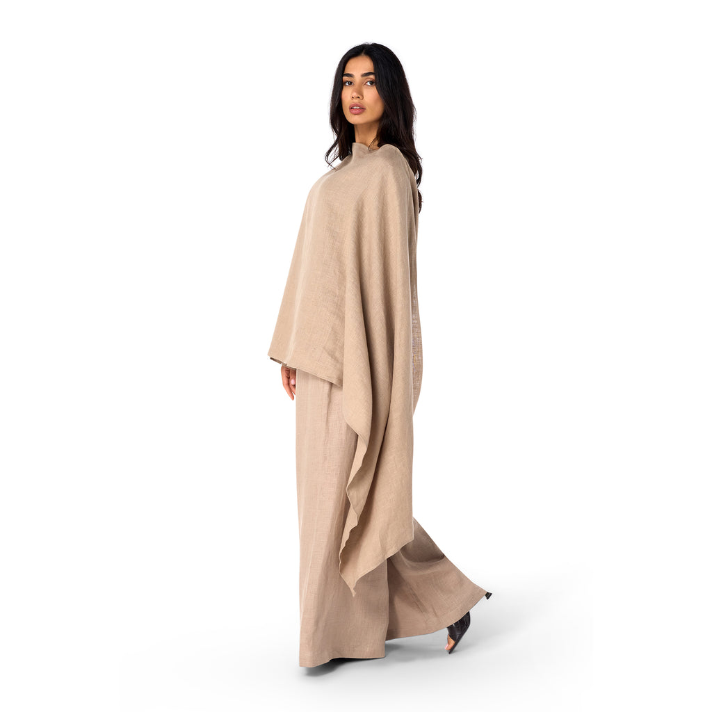 “Sand Weave” Linen Culottes