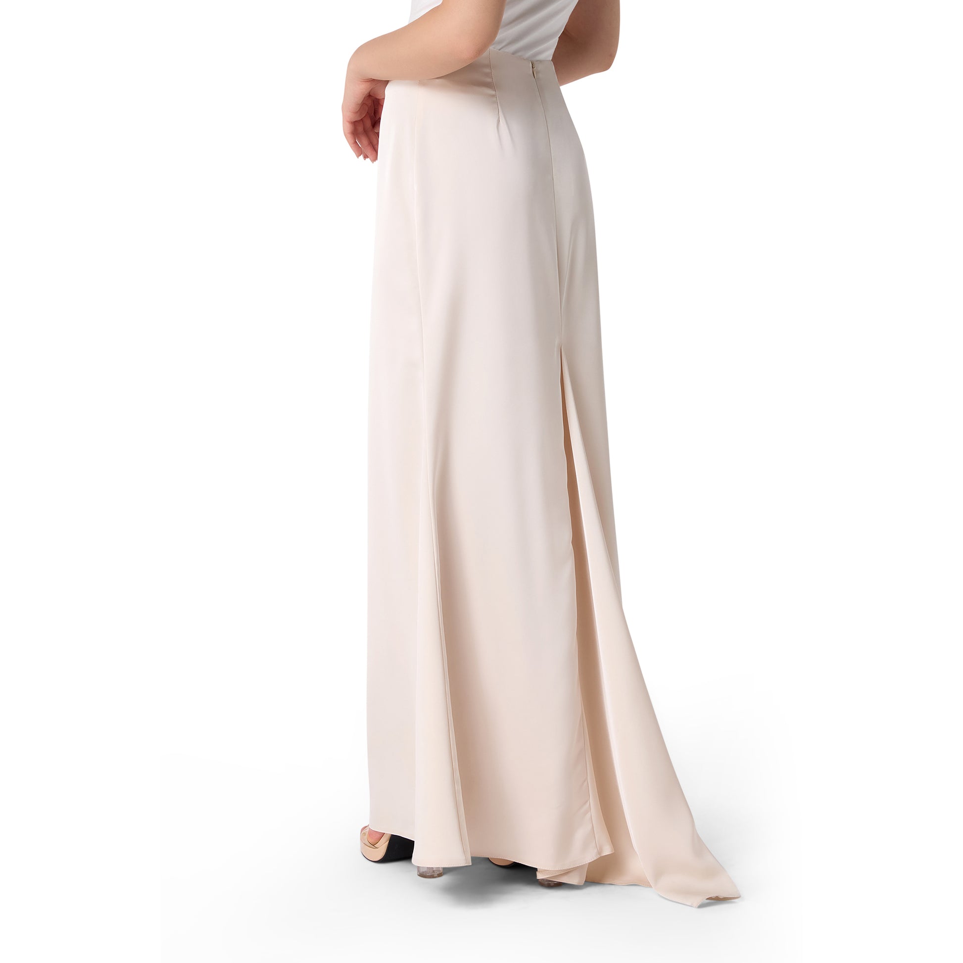 Silk Train Skirt “Serene”