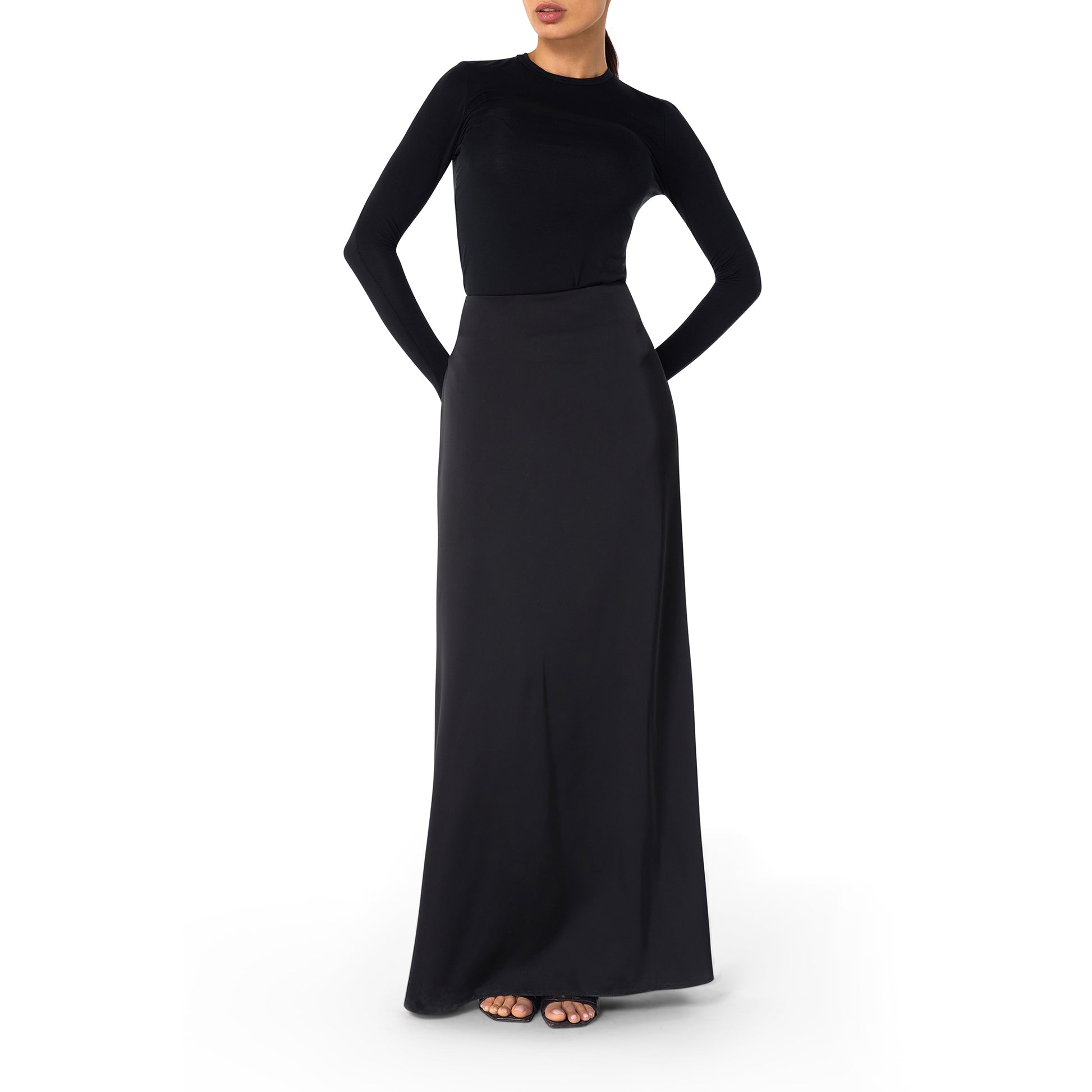 Silk Train Skirt “Serene”