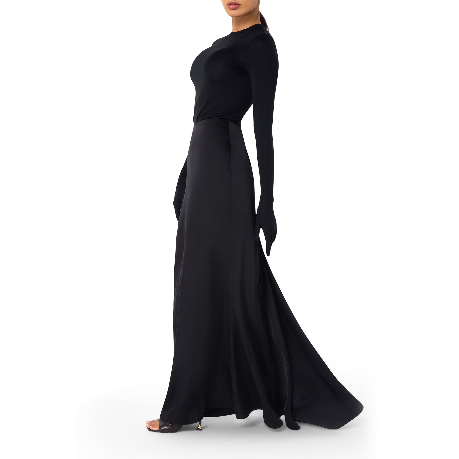 Silk Train Skirt “Serene”