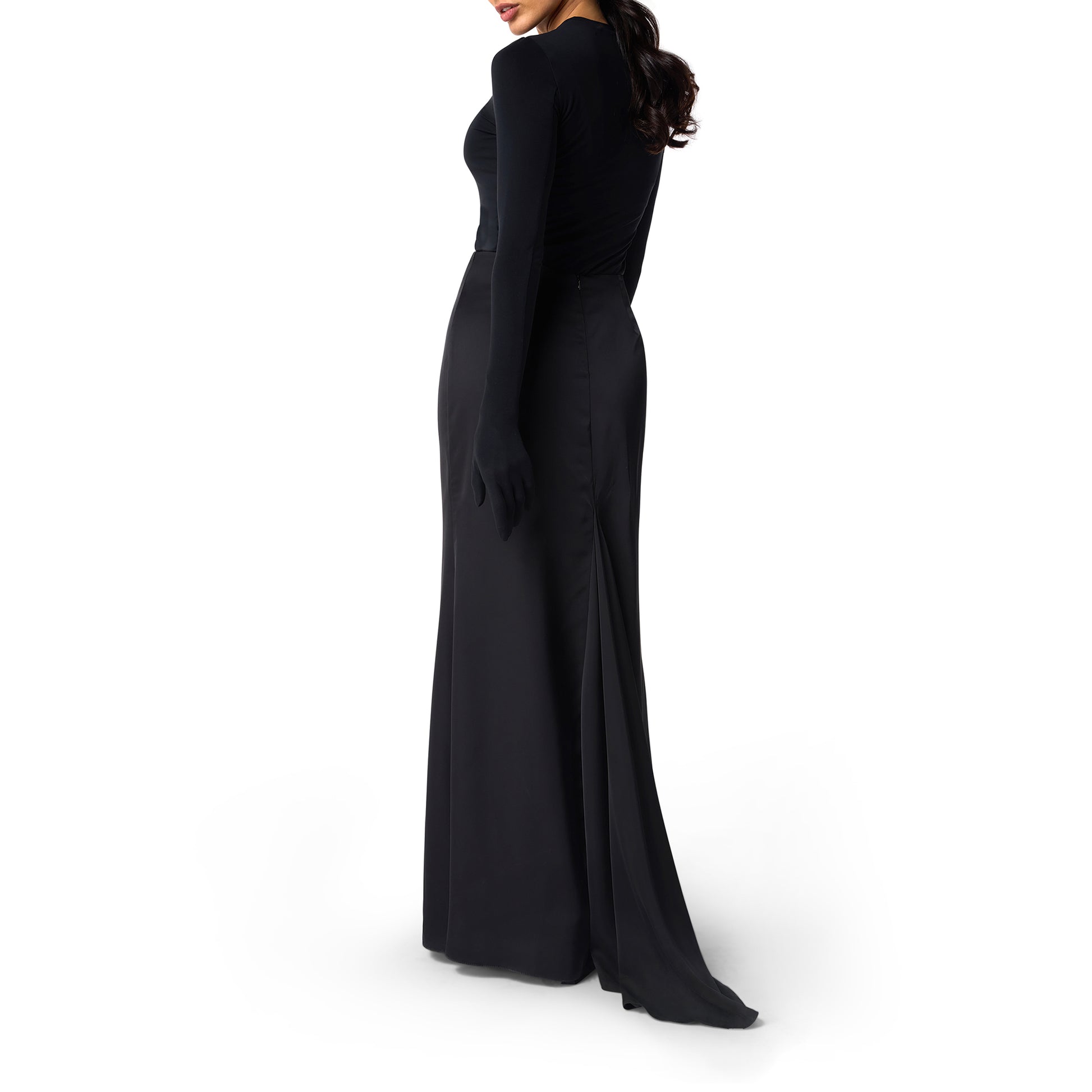 Silk Train Skirt “Serene”