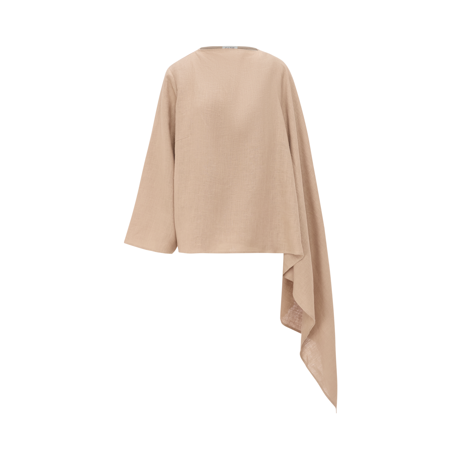 Asym Linen Poncho “Sand Weave”