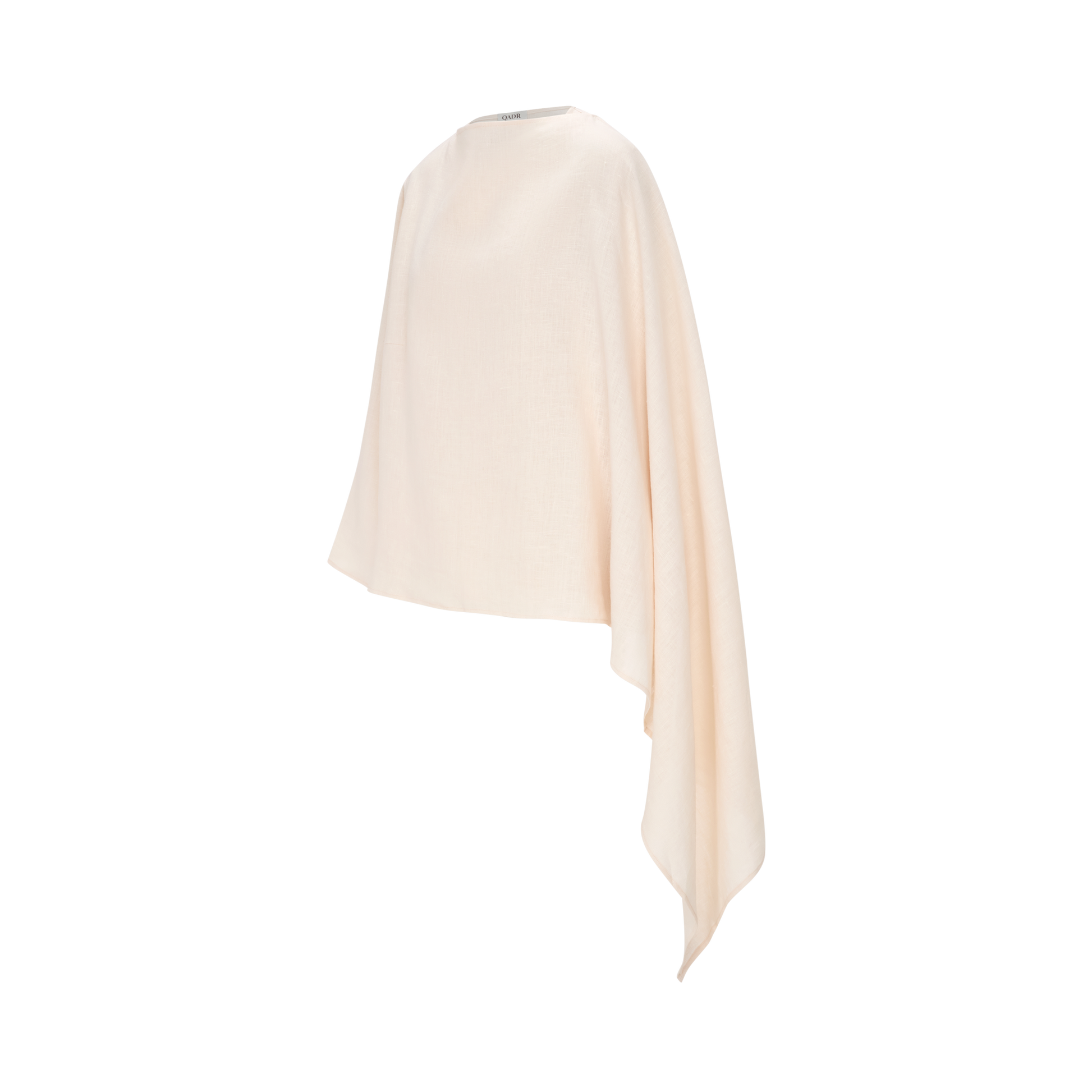 Asym Linen Poncho “Sand Weave”