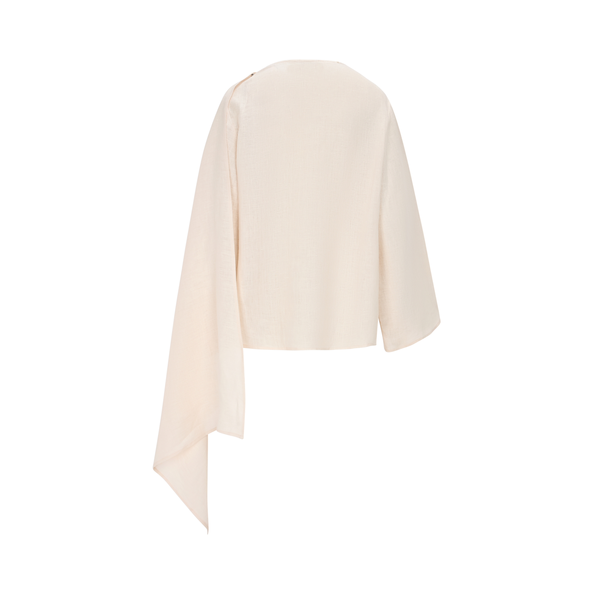 Asym Linen Poncho “Sand Weave”